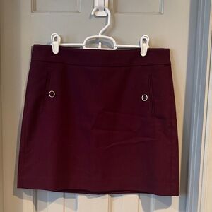 LOFT Deep Burgundy Mini Skirt
